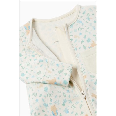 MORI Cream Peter Rabbit Clever Zip-Up Sleepsuit