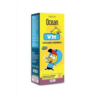 Ocean Vm Витаминный минерал 150 мл Сироп Kral Şakir со вкусом апельсина