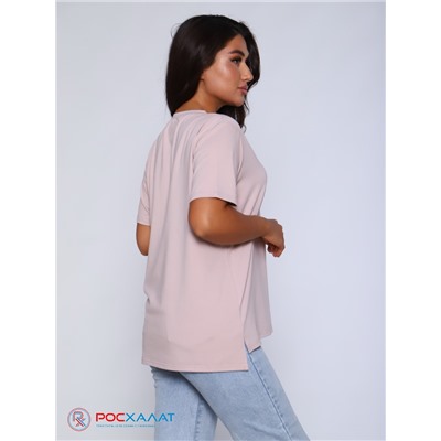 Женская футболка с принтом пудрово-розовый КФ-02 (3)
