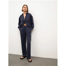 Брюки прямого кроя  цвет: Темно-синий D285/duia | купить в интернет-магазине женской одежды EMKA