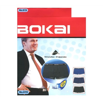 Мужские трусы Bokai 619 боксеры хлопок 5XL-8XL