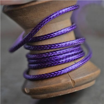 Шнур вощеный, цвет фиолетовый, 2 мм