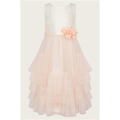 Monsoon Pink Sofia Ruffle Dress