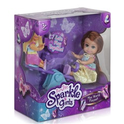 Sparkle Girlz Игровой набор (кукла 11,5 см, мебель, жел.)