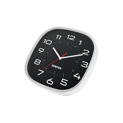 Часы настенные Centek СТ-7106 <Black> (черный) 30 см диам., шаговый ход, кварцевый механизм