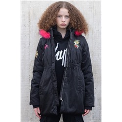 Hype X Ed Hardy Kids Black Tiger Puffer Jacket