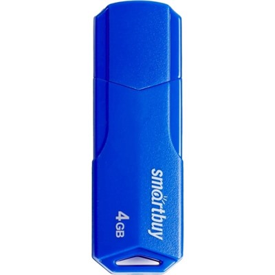 Флешка Smartbuy 4GBCLU-BU, 4 Гб, USB2.0, чт до 25 Мб/с, зап до 15 Мб/с, голубая