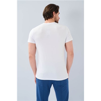 Белая мужская футболка 143021 54 размера