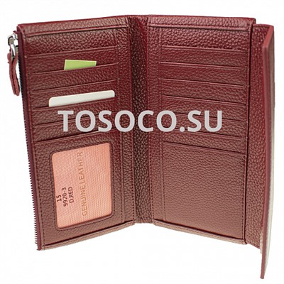 15 9920 d.red кошелек GENUINE LEATHER натуральная кожа 9x19x2