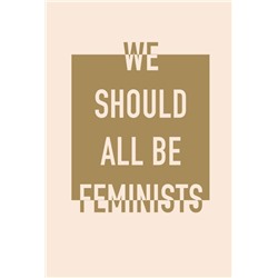 Блокнот. We should all be feminists (формат А5, тонированный блок, лента-ляссе)