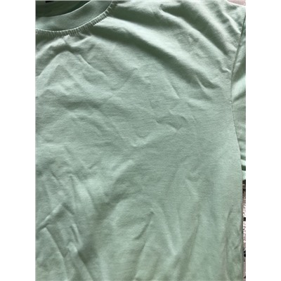 Дисконт футболка #323 оверсайз (мятный) 100% хлопок, плотность 190г.