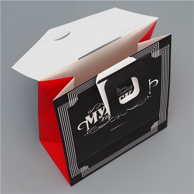 Пакет подарочный с формовым клапаном, упаковка, «Мужской», 23 х 27 х 11.5 см