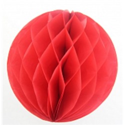 Бумажный шар-соты d-30см Красный, 1 шт 11509