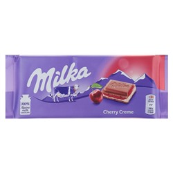 Молочный шоколад Milka Cherry Chocolate, вишневый крем, 100 г