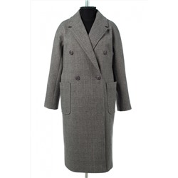 01-11065 Пальто женское демисезонное Микроворса графит