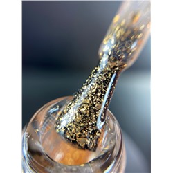 Топ для гель лака Patrisa Nail глянцевый Gold Flake, 8мл.