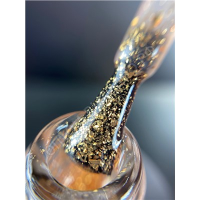 Топ для гель лака Patrisa Nail глянцевый Gold Flake, 8мл.