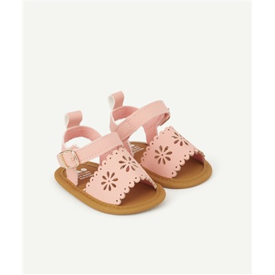 CHAUSSONS STYLE SANDALES BÉBÉ FILLE ROSE