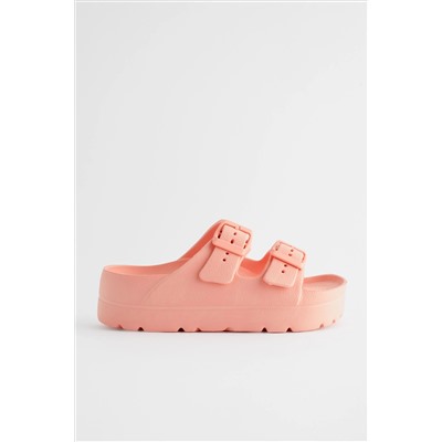 Double Buckle Chunky Sandals