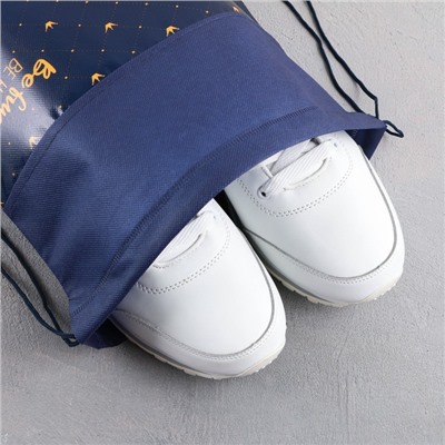 Мешок для обуви «Мопсик»  полиэстер, размер 30 х 40 см