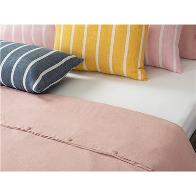 Чехол на подушку декоративный в полоску цвета пыльной розы из коллекции Essential, 40х60 см