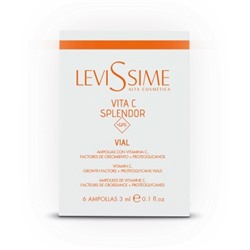 Ампулы Levissime Vita C Splendor + GPS Vials витамином С и протеогликанами, 6 шт х 3мл