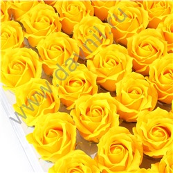 Роза из мыльной пены 5 см 50 шт желтая 6