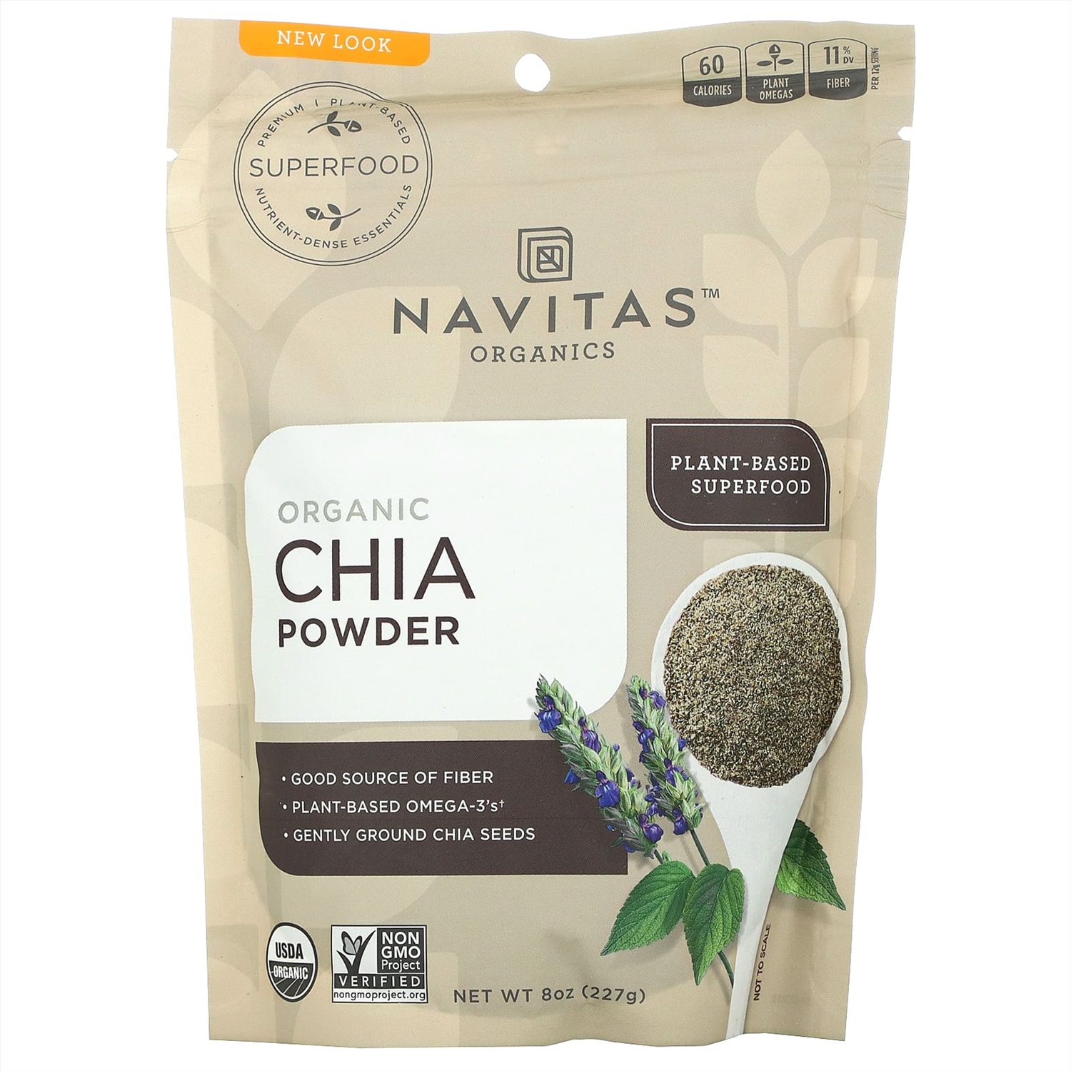 Navitas Organics, Органический порошок чиа, 227 г (8 унций) купить, отзывы,  фото, доставка - СПКубани | Совместные покупки Краснодар, Анапа, Новоросси