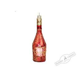 Бутылочка "Старинный погребок" красная (стекло) 4,7х15,2 см
