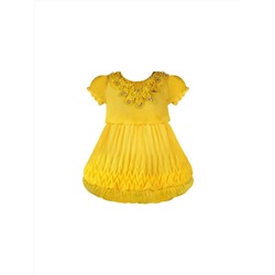 Желтое нарядное платье для девочки 28212-ПСДН16