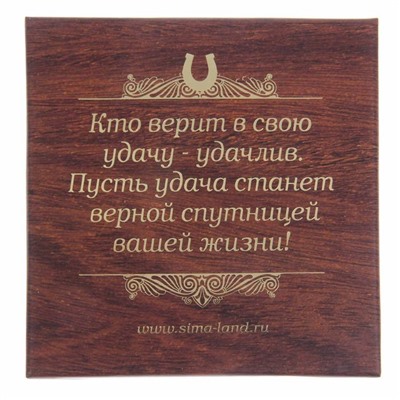 Подкова «На удачу с новосельем», 7 х 7 см.