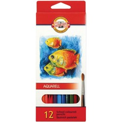 Карандаши акварельные цветные KOH-I-NOOR FISH 12цв/наб,  3716012004KSRU