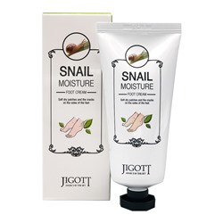 Крем для ног Jigott увлажняющий с улиточным муцином - Snail Moisture Foot Cream, 100 мл