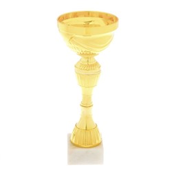 Кубок 135C, наградная фигура, золото, подставка камень, 24 × 10 × 6 см
