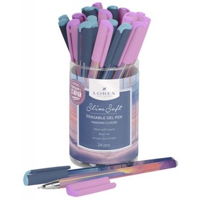 Ручка гелевая "Пиши-стирай" синяя 0.5 мм "Slim Soft. HANGING CLOUDS" LXEPSS-HC1 LOREX