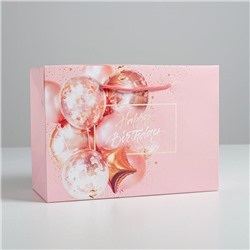 Пакет—коробка «Happy birthday», 28 × 20 × 13 см
