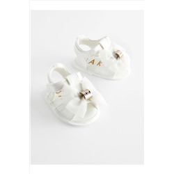 Baker by Ted Baker Baby Girls Ivory Bow Padders Sandals