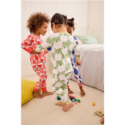 Multi Fruit Long Pyjamas 3 Pack (9mths-10yrs)