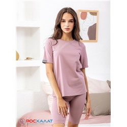 Трикотажная женская футболка LINGEAMO пастельно-лиловая ВФ-08 (21)