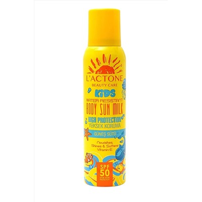 L'ACTONE Çocuk Güneş Sütü Body Sun Milk Kids Sprey 50 Spf 150 ml   детский солнцезащитный крем