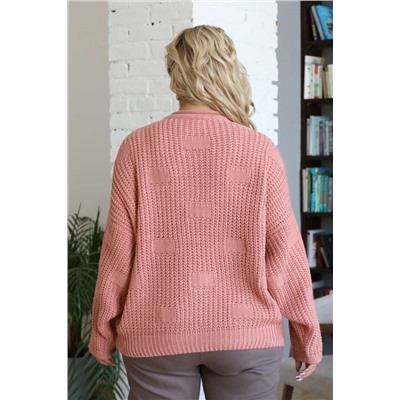 Вязаный свитер персикового цвета