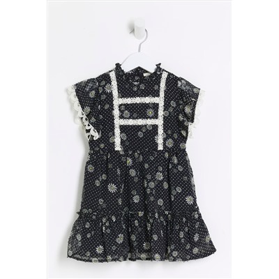 River Island Girls Floral Chiffon Dress