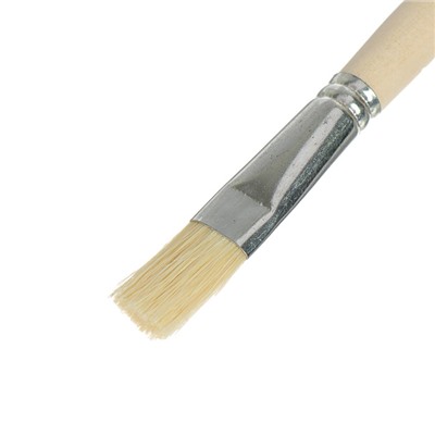 Кисть для рисования, Щетина плоская №16 (ширина обоймы 16 мм; длина волоса 24 мм), деревянная ручка, Calligrata