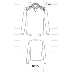 Блуза школьная кор.рукав р.30-42