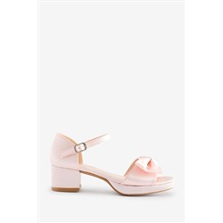 Monsoon Pink Satin Platform Sandals