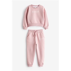 Baker by Ted Baker Pink Varsity Sweater And Joggers Set