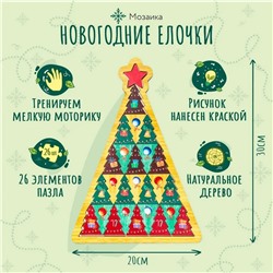 Мозаика «Новогодние елочки»