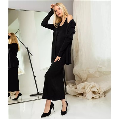 Комплект платье+кардиган #КТ831 (4), чёрный
