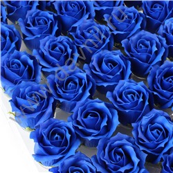 Роза из мыльной пены 5 см 50 шт синяя 23