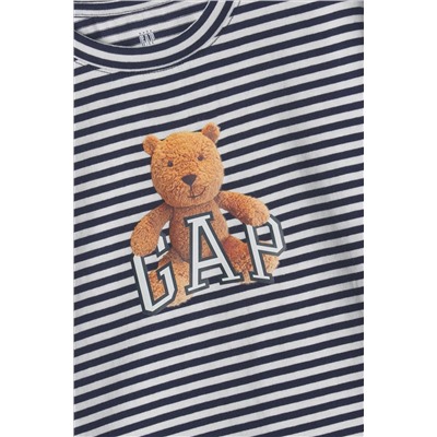 Gap Organic Cotton Brannan Bear Arch Logo Short Sleeve Crew Neck T-Shirt (Newborn-5yrs)